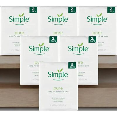 Simple Brand Model - Gentle Sensitive Skin Vegan Soap Twin Pack Simple Brand Model - Gentle Sensitive Skin Vegan Soap Twin Pack
