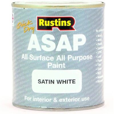 Rustins - ASAP All Purpose Satin Paint - White Rustins - ASAP All Purpose Satin Paint - White