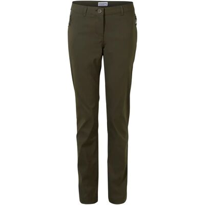 Craghoppers Pantalons de randonnée pour femmes Kiwi II Pro Smart Dry - Kaki Moyen Craghoppers Pantalons de randonnée pour femmes Kiwi II Pro Smart Dry - Kaki Moyen
