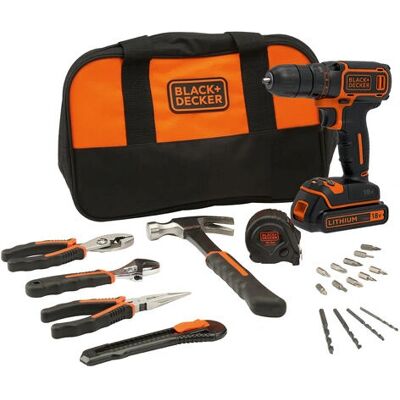 Black & Decker BDCDC18HTSA-QW Akku-Bohrmaschine - Leicht, Kompakt, 18V Lithium-Ion Black & Decker BDCDC18HTSA-QW Akku-Bohrmaschine - Leicht, Kompakt, 18V Lithium-Ion