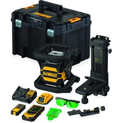 Livella laser rotante verde DeWalt - Raggio 80m - Bluetooth Livella laser rotante verde DeWalt - Raggio 80m - Bluetooth