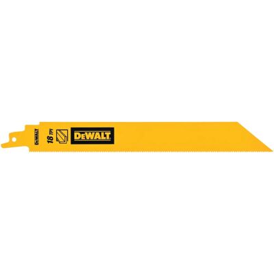 DeWALT DT90388-QZ Bi-Metallreciprozschneidblatt - 228mm, 18 TPI, Pack 5 DeWALT DT90388-QZ Bi-Metallreciprozschneidblatt - 228mm, 18 TPI, Pack 5