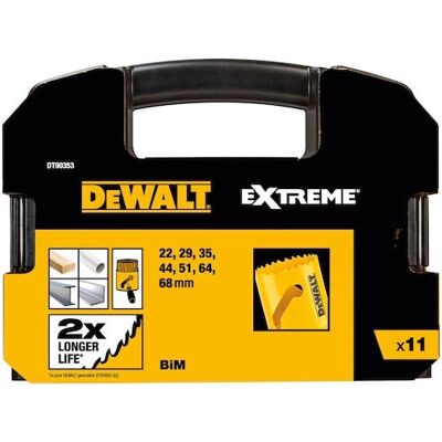 DeWALT DT90353 11-delars hålsågsset - Tuff användning DeWALT DT90353 11-delars hålsågsset - Tuff användning