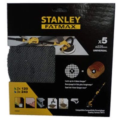 Stanley Wand-Schleifscheiben - 225mm Körnung 120/240 - 5 Stück Stanley Wand-Schleifscheiben - 225mm Körnung 120/240 - 5 Stück