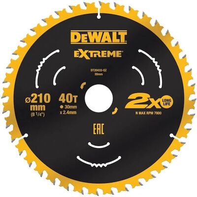 DeWALT DT20433-QZ Lama circolare - 210mm, 40 Denti DeWALT DT20433-QZ Lama circolare - 210mm, 40 Denti