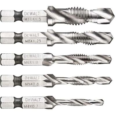 DeWALT DT50060 5-delad metrisk gängningssats - Impact Ready DeWALT DT50060 5-delad metrisk gängningssats - Impact Ready
