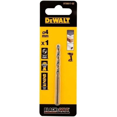 DeWalt Schwarz-Gold Bohrer - 4mm - Bohrwerkzeug DeWalt Schwarz-Gold Bohrer - 4mm - Bohrwerkzeug
