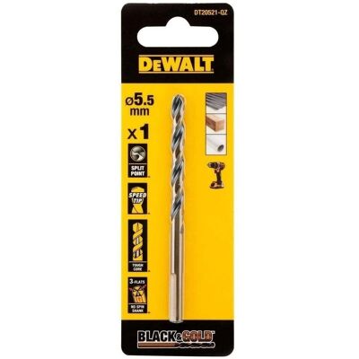 DeWalt Bohrer - 5,5 mm Schwarz-Gold - Bohrwerkzeug DeWalt Bohrer - 5,5 mm Schwarz-Gold - Bohrwerkzeug