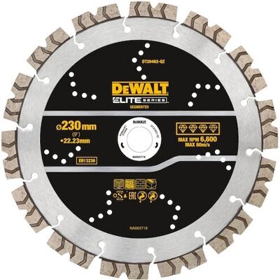 DeWALT Diamanttrennscheibe - 23cm Segmentierte Kante - Allzweck DeWALT Diamanttrennscheibe - 23cm Segmentierte Kante - Allzweck