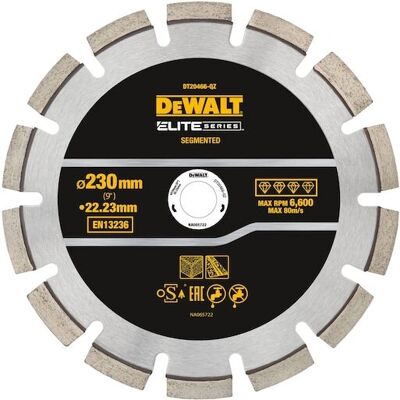 DeWALT DT20466-QZ Diamanttrennscheibe - Segmentierte Kante - 23cm DeWALT DT20466-QZ Diamanttrennscheibe - Segmentierte Kante - 23cm