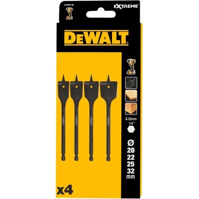 DeWalt DT4797-QZ 4-teiliges Extreme Flatwood-Bohrersätze - Bohrerset DeWalt DT4797-QZ 4-teiliges Extreme Flatwood-Bohrersätze - Bohrerset