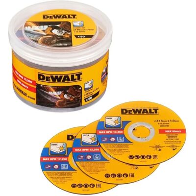 Discuri de tăiat metal Dewalt 115mm - 50 buc Discuri de tăiat metal Dewalt 115mm - 50 buc