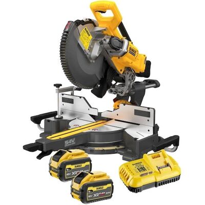 DeWALT DCS781X2-QW Sierra de inglete - Alta capacidad, sin escobillas, guía LED DeWALT DCS781X2-QW Sierra de inglete - Alta capacidad, sin escobillas, guía LED