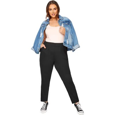 Yours Black Plus Size Harem Joggers - Joggers Yours Black Plus Size Harem Joggers - Joggers