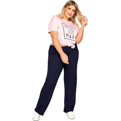 Yours Navy Blue Wide Leg Yoga Pants - Yoga Pants Yours Navy Blue Wide Leg Yoga Pants - Yoga Pants