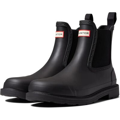 Hunter Commando Chelsea bottes en caoutchouc pour femmes noires - Publicité Hunter Commando Chelsea bottes en caoutchouc pour femmes noires - Publicité