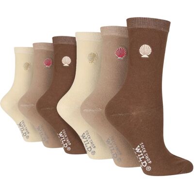 Wildfeet 6 Paar Dames Zwart Novelty Sokken - Sokken Wildfeet 6 Paar Dames Zwart Novelty Sokken - Sokken