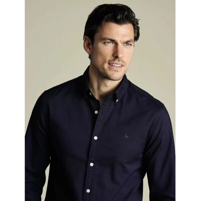 Charles Tyrwhitt Dunkelblaue Slim Fit Oxford-Hemd - Baumwolle, Vielseitig Charles Tyrwhitt Dunkelblaue Slim Fit Oxford-Hemd - Baumwolle, Vielseitig