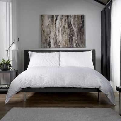 Lyndon Stamford Double Duvet Set - Cotton, White, 180TC Lyndon Stamford Double Duvet Set - Cotton, White, 180TC