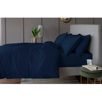 The Lyndon Company Super King Blue Cotton Duvet Set 200TC The Lyndon Company Super King Blue Cotton Duvet Set 200TC