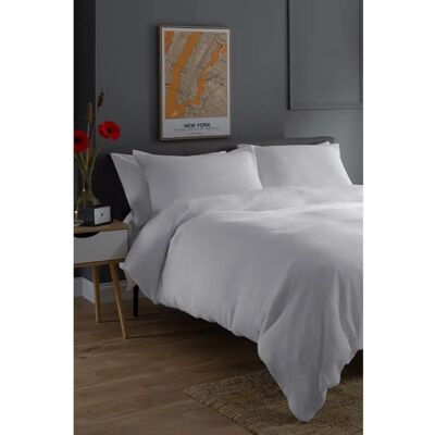 Lyndon Company St Quentin Cotton Duvet Cover - Double - White Lyndon Company St Quentin Cotton Duvet Cover - Double - White