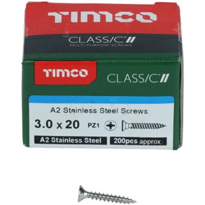 TIMco - 30012CLASS - 3.0 x 12mm - CSK A2 S/S - Screw TIMco - 30012CLASS - 3.0 x 12mm - CSK A2 S/S - Screw