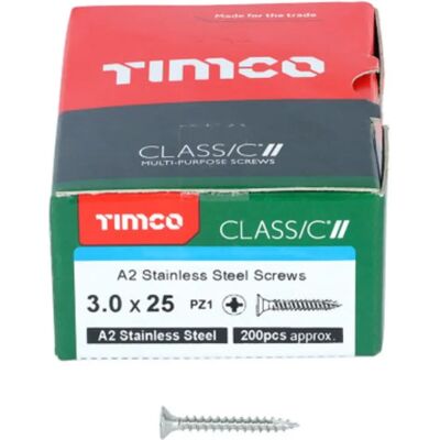TIMco - 30025CLASS - 3.0 x 25mm - PZ1 CSK - Screw TIMco - 30025CLASS - 3.0 x 25mm - PZ1 CSK - Screw