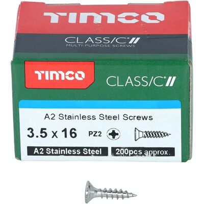 TIMco - 35016CLASS - 3.5x16mm - PZ2 CSK A2 S/S - Screw TIMco - 35016CLASS - 3.5x16mm - PZ2 CSK A2 S/S - Screw