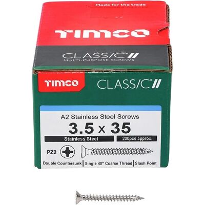 TIMco - 35035CLASS - 3.5x35mm - PZ2 CSK A2 - Screw TIMco - 35035CLASS - 3.5x35mm - PZ2 CSK A2 - Screw