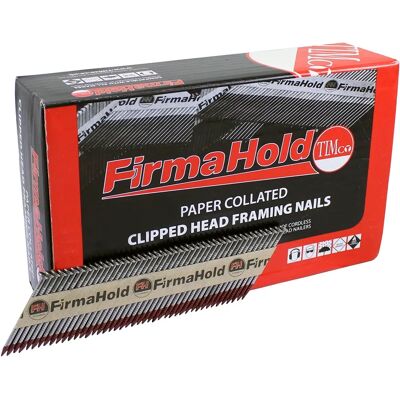 FirmaHold Stainless Steel Nails - 2.8mm x 63mm - Ring Shank, Clipped Head, 1100 Pack FirmaHold Stainless Steel Nails - 2.8mm x 63mm - Ring Shank, Clipped Head, 1100 Pack