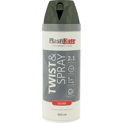PlastiKote Plasti-Kote PKT21101 Twist & Spray Gloss Medium Grey - Spray Paint PlastiKote Plasti-Kote PKT21101 Twist & Spray Gloss Medium Grey - Spray Paint