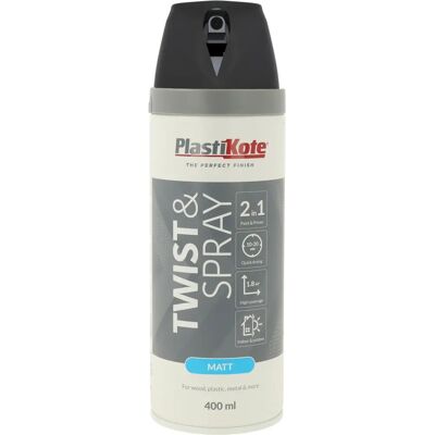 PlastiKote PKT23101 Twist & Spray Matt Black - Spray Paint PlastiKote PKT23101 Twist & Spray Matt Black - Spray Paint