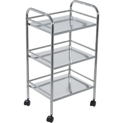 Aspect 40 x 32 x 74 cm Steel Bathroom/Kitchen Storage Lucy 3-Tier Shelf Trolley - Storage Trolley Aspect 40 x 32 x 74 cm Steel Bathroom/Kitchen Storage Lucy 3-Tier Shelf Trolley - Storage Trolley