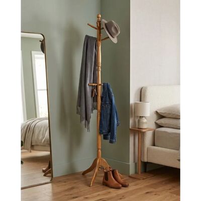 Aspect - Cleo - Oak Finish - 9 Hooks - Coat Stand Aspect - Cleo - Oak Finish - 9 Hooks - Coat Stand