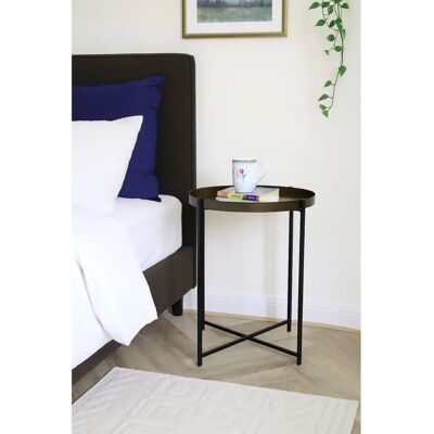 Aspect - Cassia - Antique Brass - Black - Tray Side Table Aspect - Cassia - Antique Brass - Black - Tray Side Table