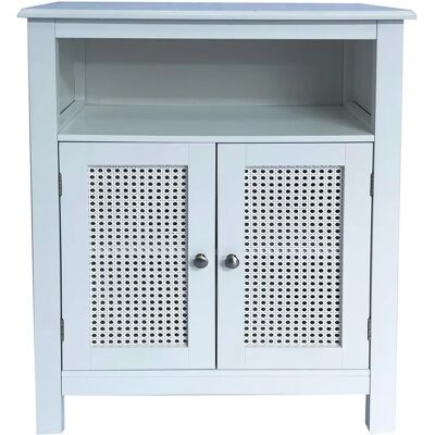 Aspect - Vera - White - Faux Rattan - Storage Cabinet Aspect - Vera - White - Faux Rattan - Storage Cabinet