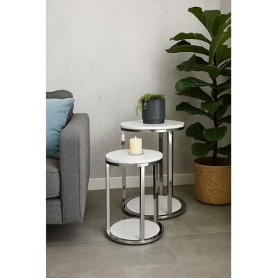 Aspect Terni - White - Wood top with metal base - Table Aspect Terni - White - Wood top with metal base - Table