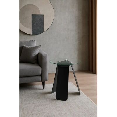 Aspect - Asti Glass Round Side/Laptop/End Table - Table Aspect - Asti Glass Round Side/Laptop/End Table - Table