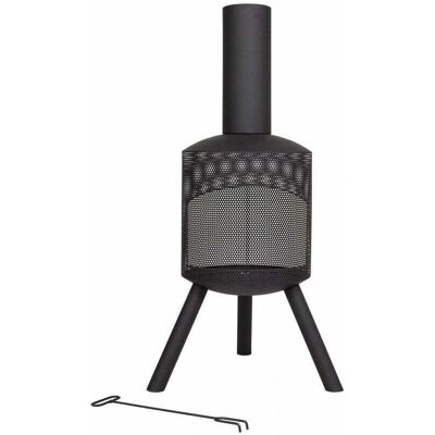 La Hacienda Santana Steel Mesh Chimenea - Outdoor Fireplace La Hacienda Santana Steel Mesh Chimenea - Outdoor Fireplace