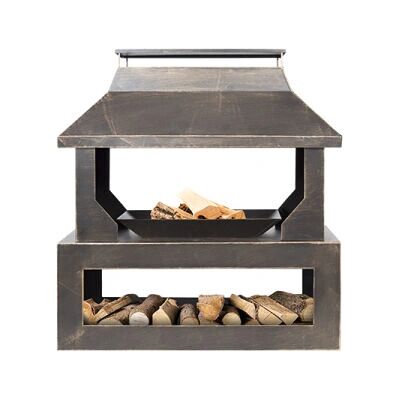 La Hacienda Stonehurst Bronze Effect Outdoor Fireplace La Hacienda Stonehurst Bronze Effect Outdoor Fireplace