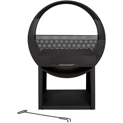 La Hacienda Camacha Outdoor Fireplace - Black - Portable, Mesh, Perforated, Double-Sided La Hacienda Camacha Outdoor Fireplace - Black - Portable, Mesh, Perforated, Double-Sided