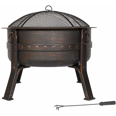La Hacienda Brava Firepit - Steel Banded, Bronze Effect - Firepit La Hacienda Brava Firepit - Steel Banded, Bronze Effect - Firepit