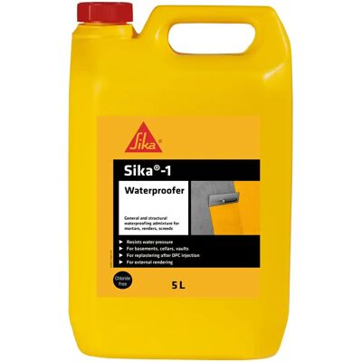 Sika -1 Waterproofing Admixture - 5L Sika -1 Waterproofing Admixture - 5L
