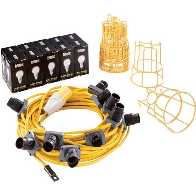 Defender E89811 22m LED Festoon Kit - Indoor Outdoor 110V 100W Defender E89811 22m LED Festoon Kit - Indoor Outdoor 110V 100W