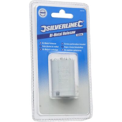 Scie à trou bimétallique Silverline 32mm - Polyvalente, robuste, durable - Scie à trou - Publicité Scie à trou bimétallique Silverline 32mm - Polyvalente, robuste, durable - Scie à trou - Publicité