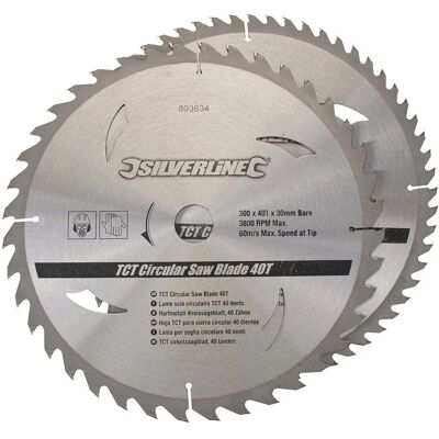 Silverline Model 300 x 30 - Circular Saw Blades 40, 60t Silverline Model 300 x 30 - Circular Saw Blades 40, 60t