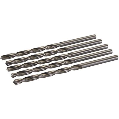 Silverline 8.0mm x 165mm Metaal HSS-R Langdrillenset x5 Silverline 8.0mm x 165mm Metaal HSS-R Langdrillenset x5