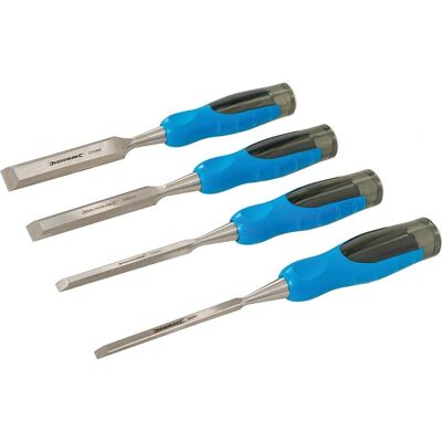 Conjunto de 4 formões Silverline - Ferramentas para madeira Conjunto de 4 formões Silverline - Ferramentas para madeira