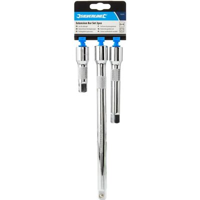 Set de 3 rallonges Silverline pour clés de 1/2" Set de 3 rallonges Silverline pour clés de 1/2"