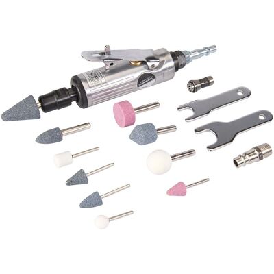Silverline Tools Luftwinkelschleifer Set 15-teilig (783100) Silverline Tools Luftwinkelschleifer Set 15-teilig (783100)